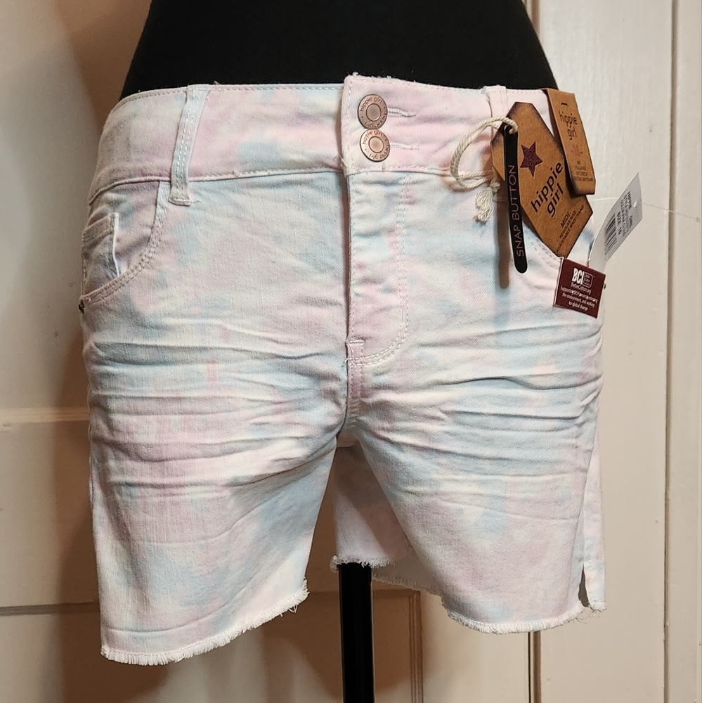 HIPPIE GIRL SHORTS SIZE 16 Midi PINK AND BLUE